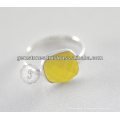 Yellow Chalcedony Gemstone 925 Sterling Silver Bezel Anillos, al por mayor de proveedores de plata joyas bisel de piedras preciosas